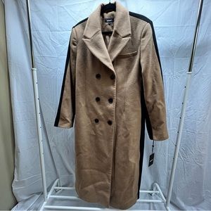 DKNY two tone maxi coat